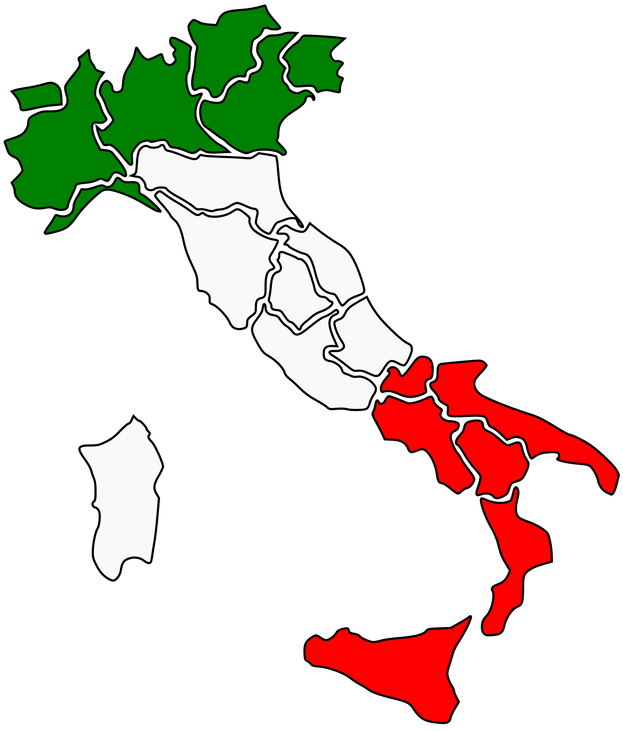 Clipart - Italy Map