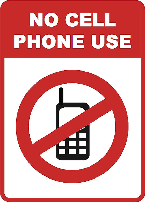 No Cell Phone Use Private Quality Home Decor by iCandyProducts