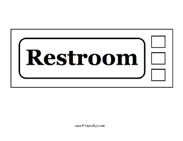 Printable Restroom Sign