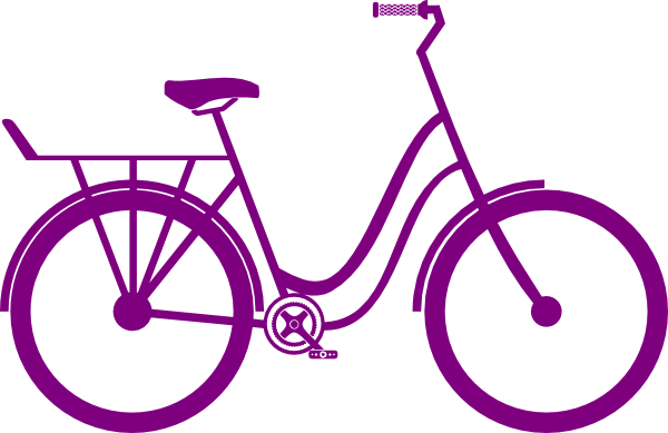 Purple Bike clip art - vector clip art online, royalty free ...