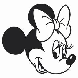 MINNIE MOUSE HEAD FACE VINYL DECAL - Toons