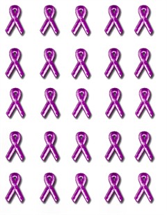 Purple Awareness Ribbon Stickers|Awareness Stick ons|Cancer ...