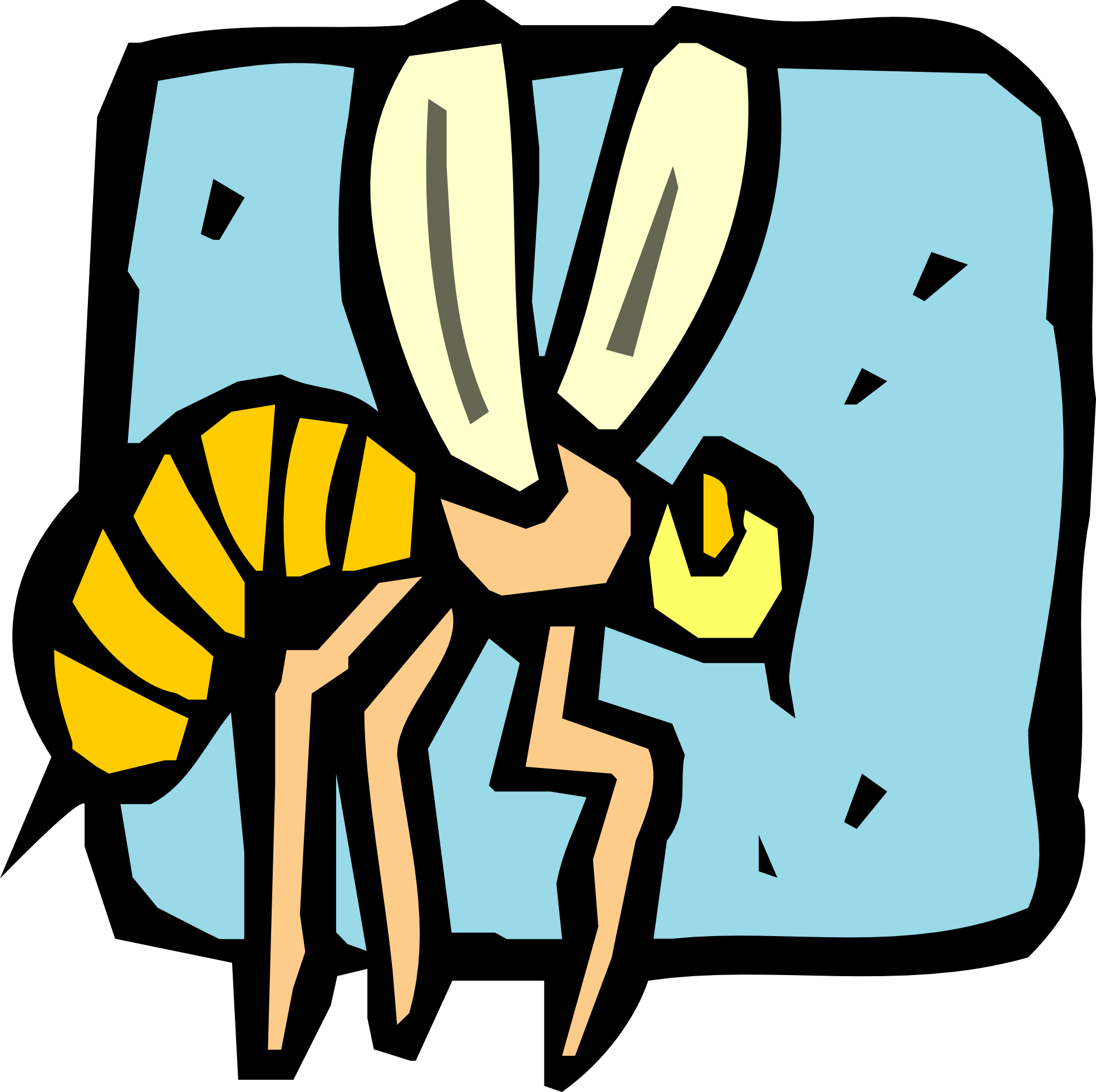 Clip Art: Bee 9 Flower Redonkulous clipartist ...