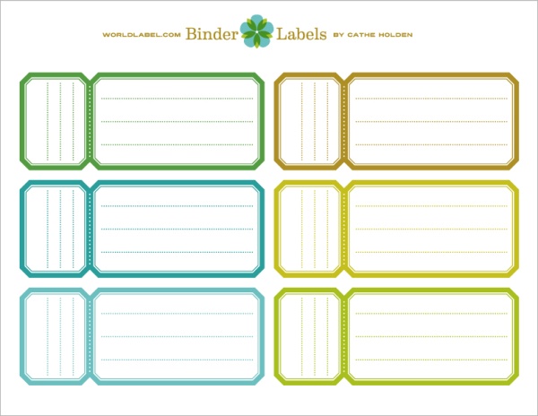 Binder Labels in a vintage theme by Cathe Holden | Worldlabel Blog