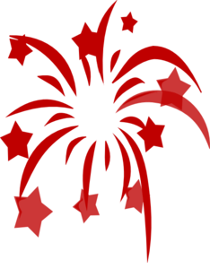 Red Fireworks clip art - vector clip art online, royalty free ...