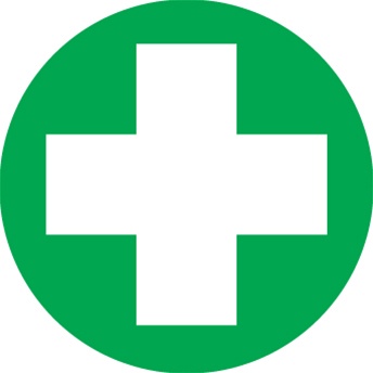 First Aid Cross Sticker (
