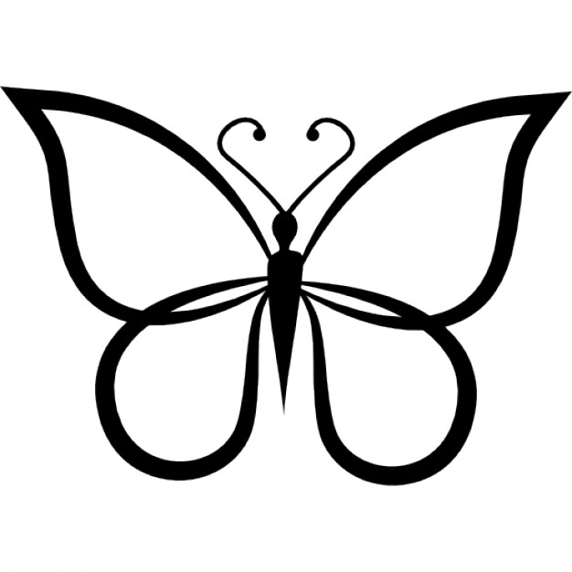 Free Butterfly Outline - ClipArt Best