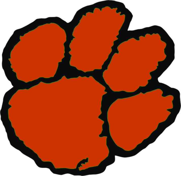 Clemson tiger paw clipart