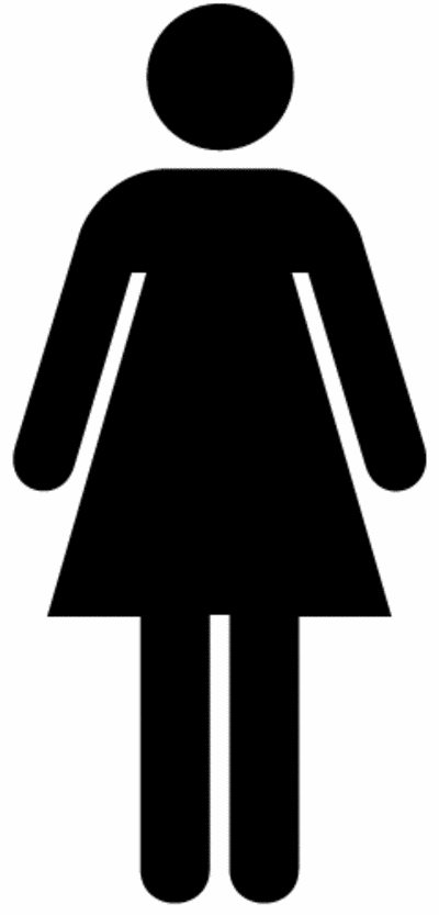 Clipart ladies toilet sign