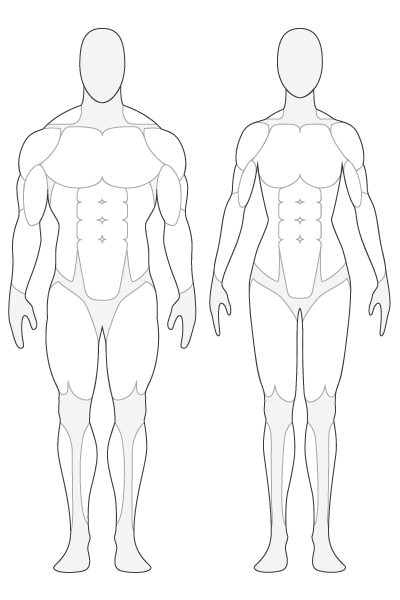 Human Body Front And Back Outline - ClipArt Best
