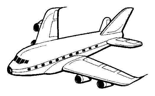 clipart airplane black and white - photo #11