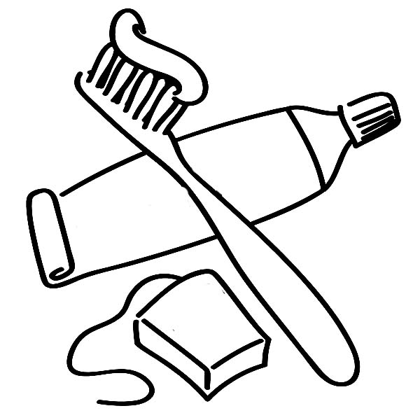 toothbrush clipart black and white - photo #32