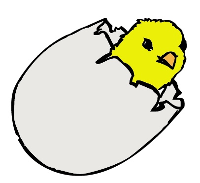 Clipart chicks hatching
