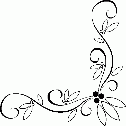 Simple Flower Corner Clipart