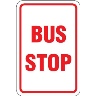 Bus stop sign clip art