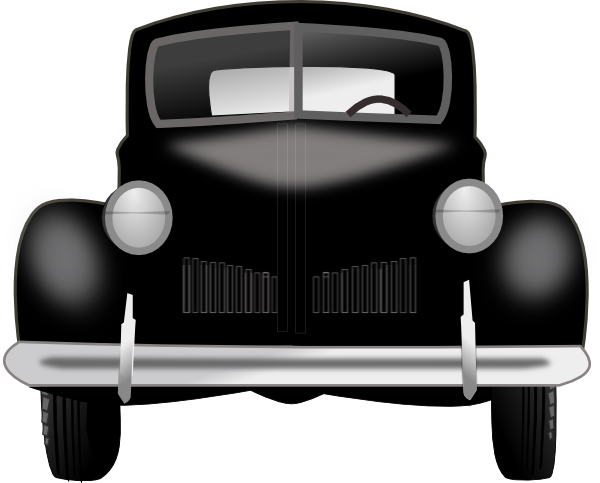 Front veiw old car clipart