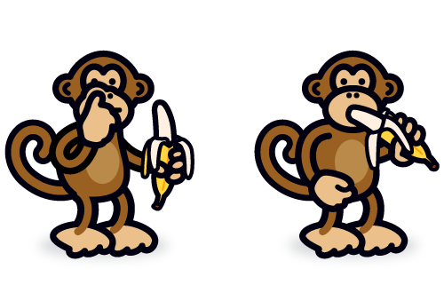 cartoon monkey eating banana image search results