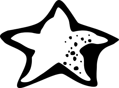 Starfish Clip Art Black And White - Free Clipart ...