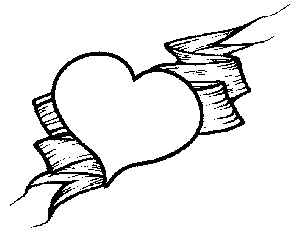 Best Photos of Coloring Pages Of Hearts With Ribbons - Love Heart ...
