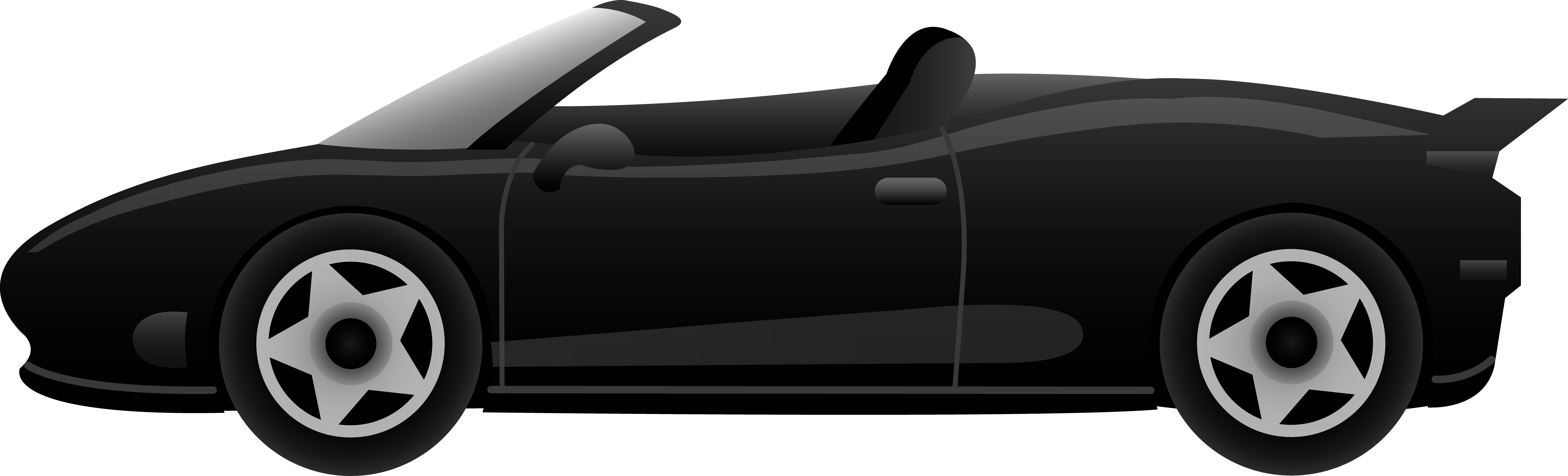 Black race car clipart