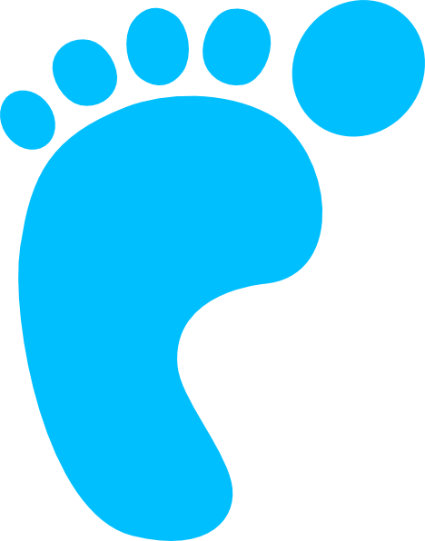 Blue Baby Foot Print - ClipArt Best