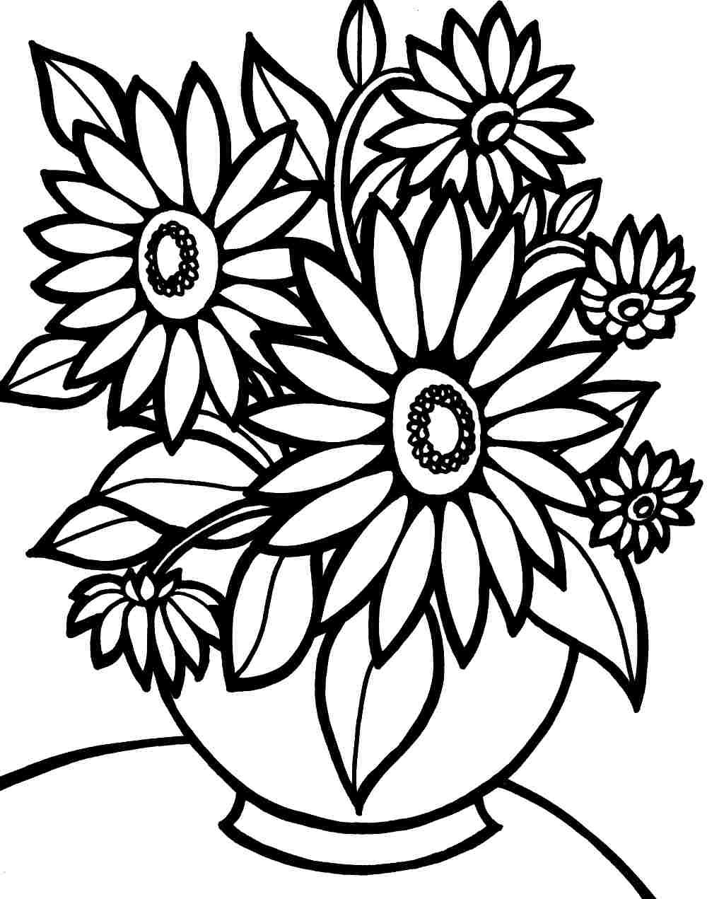 Coloring: Flower Bouquet Coloring Pages