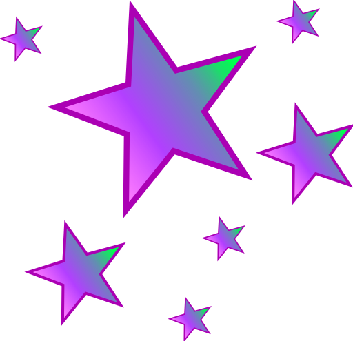 Shooting stars clipart on transparent background