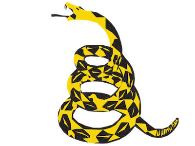 Low Poly Vector Gadsden Flag "Don't Tread On Me" by Anna Maria ...