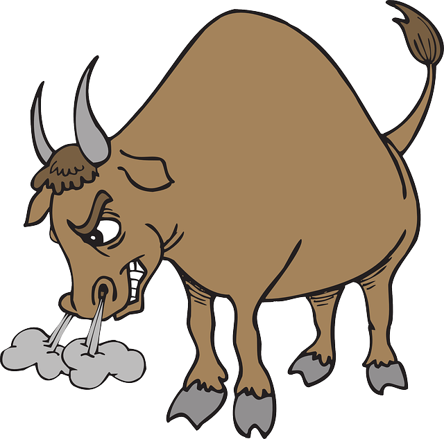 ANGRY, CARTOON, BULL, HORNS, ANIMAL, TAIL, SNORTING - Public ...