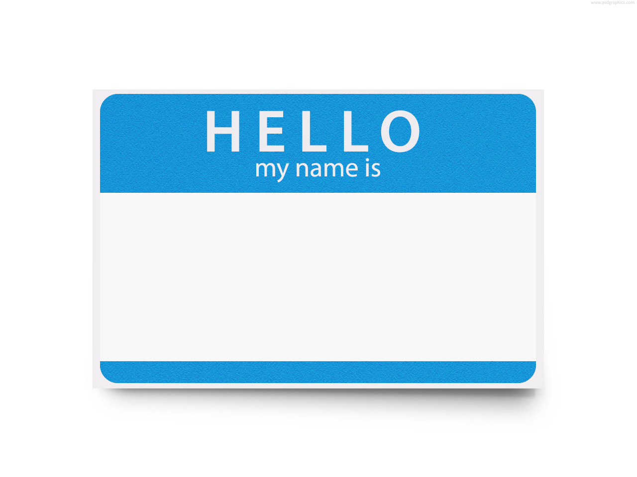 Hello my name is, PSD template | PSDGraphics
