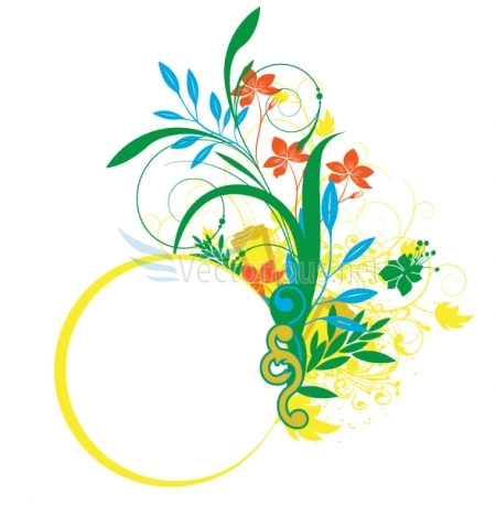 spring vector background - floral frame - Stock vector art ...