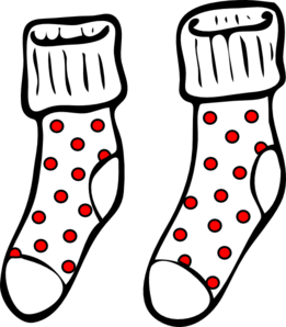 Spotty Socks clip art - vector clip art online, royalty free ...
