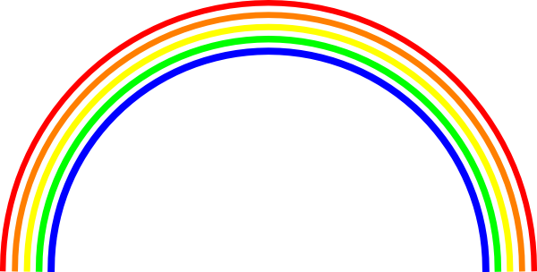 rainbow outline clip art - photo #34