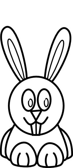 Bunny Rabbit Coloring Page for Kids - Free Printable Picture
