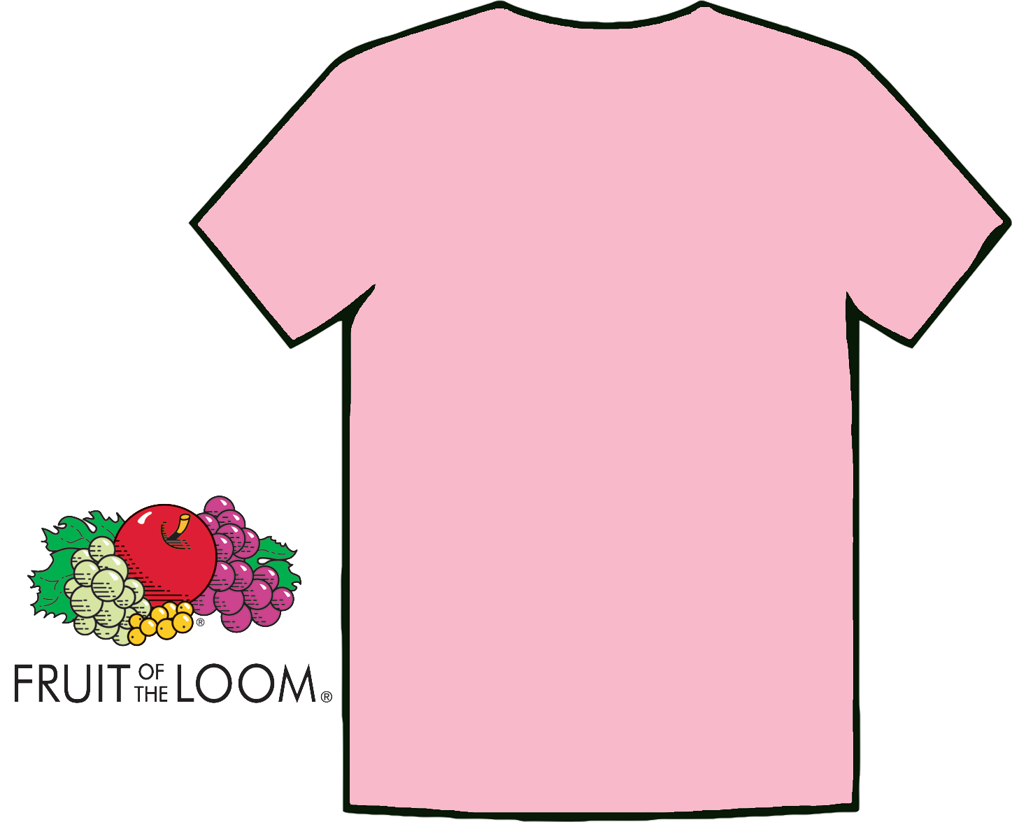 Fruit Of The Loom Screen Stars Classic T Shirt Light Pink ...