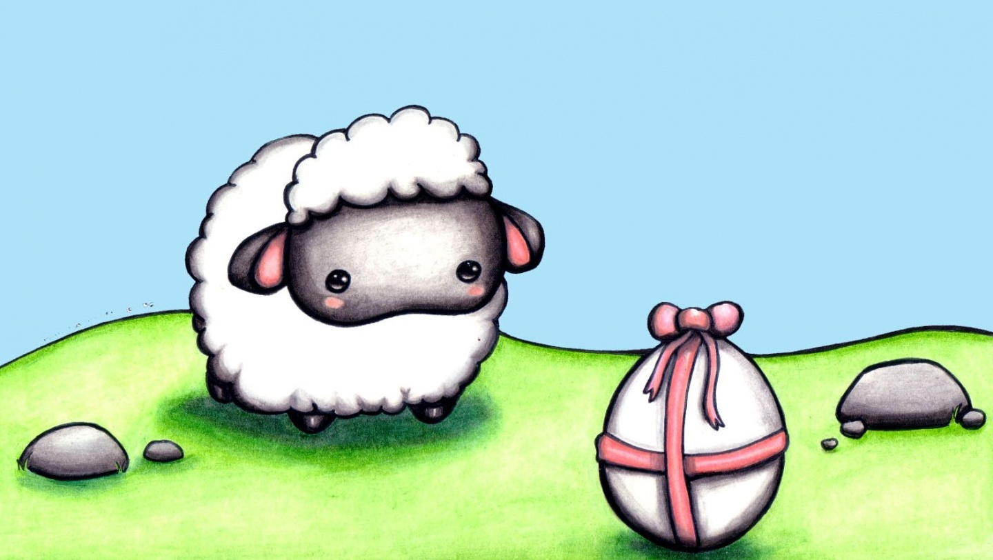 Download Sheep Egg Easter And Wallpaper 1440x812 | Full HD Wallpapers
