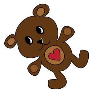 Teddy Bear Clipart Image - Cute Cartoon Teddy Bear with a Heart ...