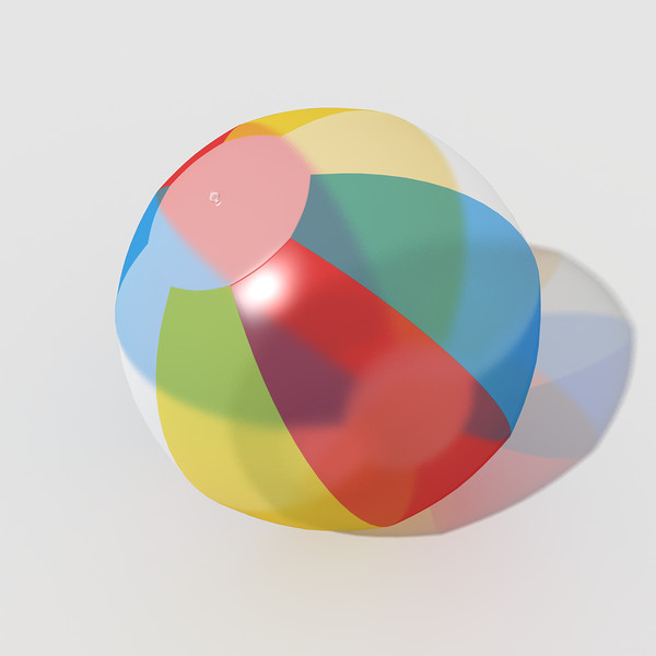 transparent beach ball 3d model