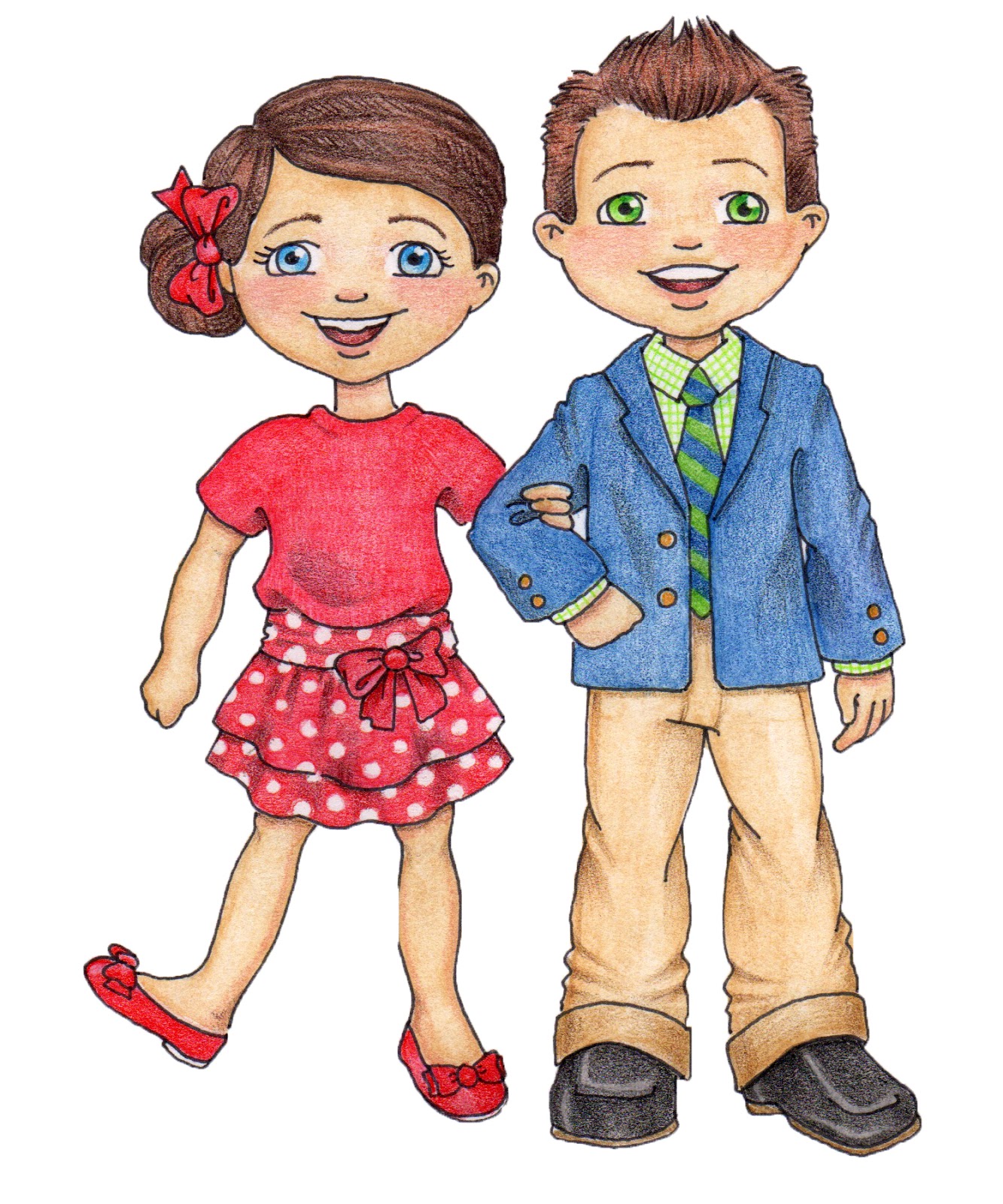 clipart of girl and boy - photo #1