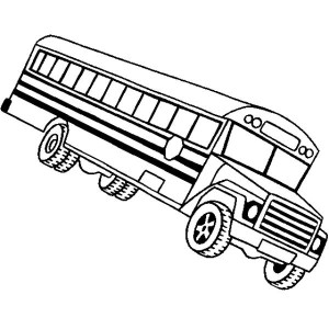 A Cartoon Drawing of School Bus Coloring Page: A Cartoon Drawing ...