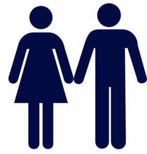 Man And Woman (heterosexual) Icon clip art - vector clip art ...