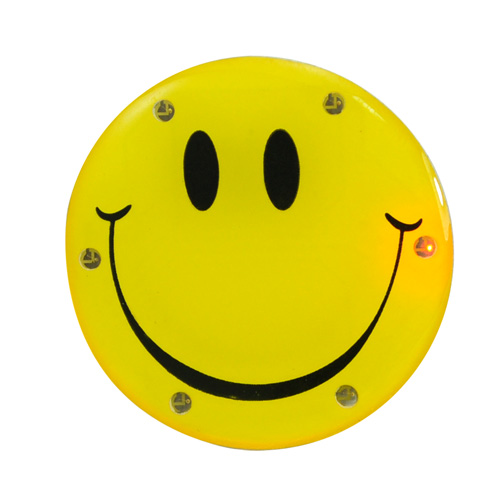 Stylish Smiling Face Design Colorful Shiny Magnet LED Flash Light ...