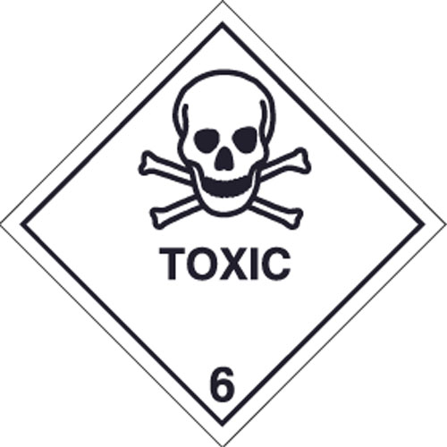 Hazard warning diamond - Toxic 6. REF: HWD19 - Archer Safety Signs