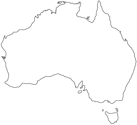 australia outline map