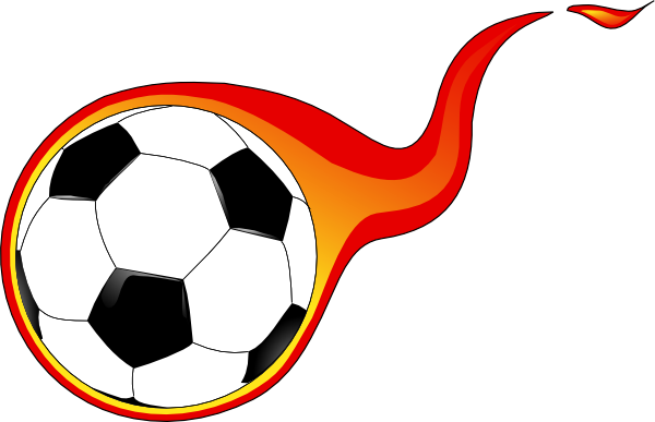 Flaming Soccer Ball clip art Free Vector