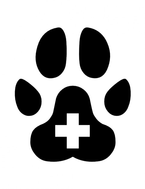 Animal paw with plus symbol - Icon | Download free Icons