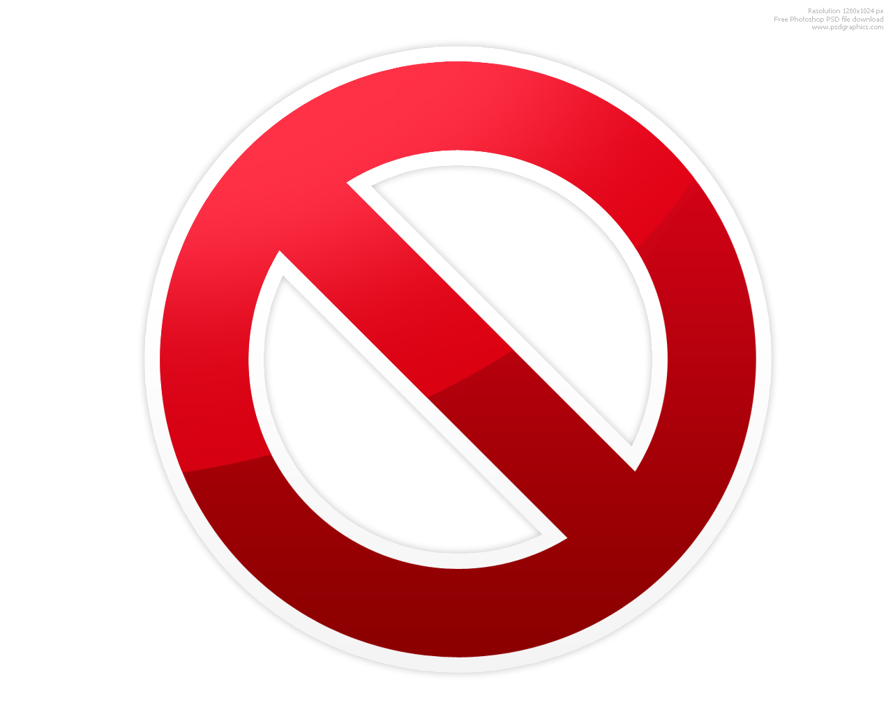 Warning, stop and DO NOT symbol | PSDGraphics
