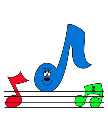 kids music notes clipart