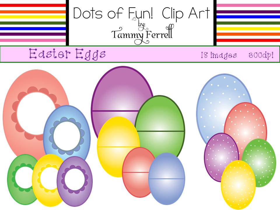 Dots of Fun!: Easter Egg Clip Art Set
