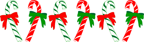Christmas Candy Canes Clip Art Borders